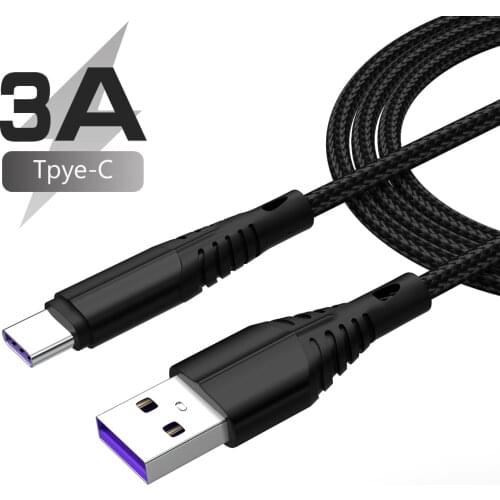 0.25m 1m 2m 3m USB Type C USB-C Cable 3A Fast Charge Cable For Samsung S8 S9 S10+ Plus Xiaomi Mi8 Mi 5X Mi Max Huawei P10 Honor