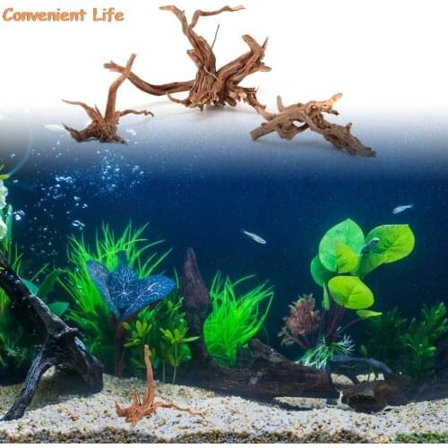 1PC Wood Fish Tank Driftwood Natural Tree Trunk Driftwood Aquarium Fish Tank Plant Aquarium Decoration 3 Sizes For Choice