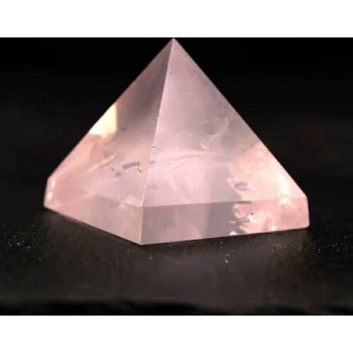 1Pcs Natural rose crystal pyramid healing powder stone English obelisk healing mascot natural crystal reiki healing
