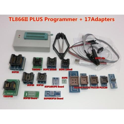100% ORIGINAL TL866II PLUS programmer +17 ADAPTERS