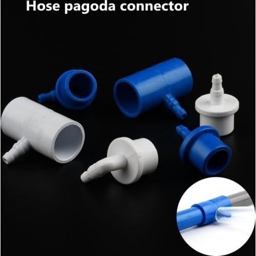 2-10 PCS I.D 20 mm PVC Pipe Pagoda Hose Pagoda Connector Garden Aquarium Adapter Water Nozzle Plastic Joint Aerator Fish Tank
