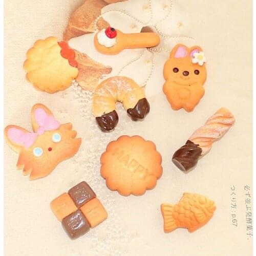 20pcs Japan DIY Resin Flatback Cake Animals Biscuits House Toys Mini Scrapbooking Craft Cabochon For Cute Embellishments