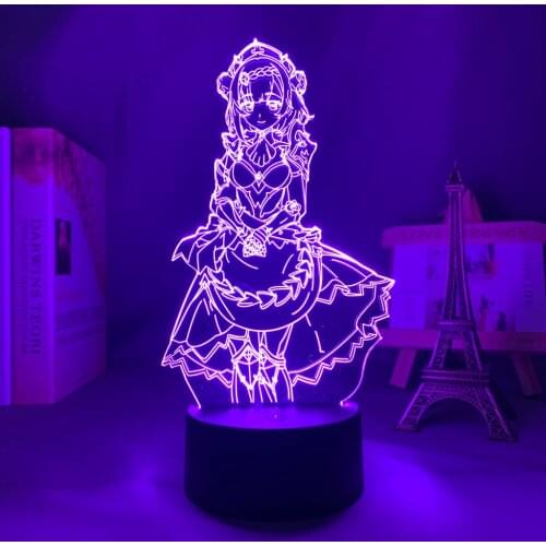 3d Led Light Genshin Impact Noelle Acrylic Led Lamp Game