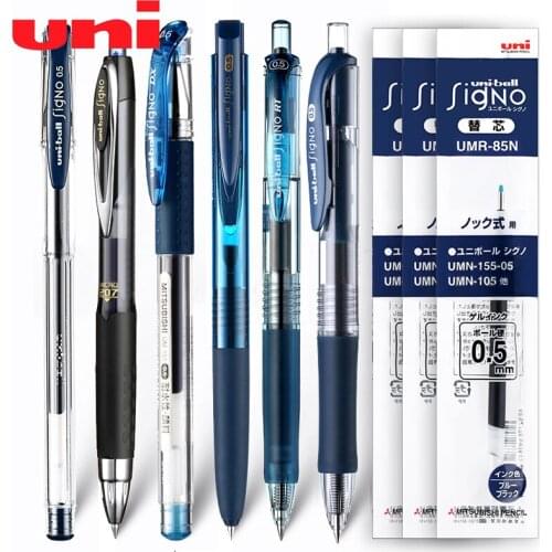 5Pcs Japanese UNI Uni-ball Series Ink Blue Gel Pen Combination Water-based Signature Rollerball Student Exam Stationery