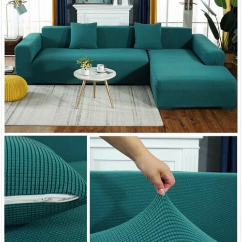 L-Shaped Sofa Cover Polar Fleece Fabric Sectional plush Sofa Covers Cheap All-Include Sofa Slipcovers Anti-pet Couch Cover