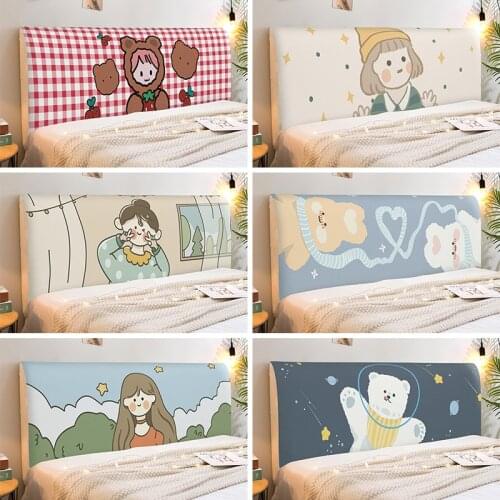 Elastic Headboard Cover All-inclusive Bed Head Cover Cute Cartoon Bed Head Back Protection Dustproof Headboard Bedspread