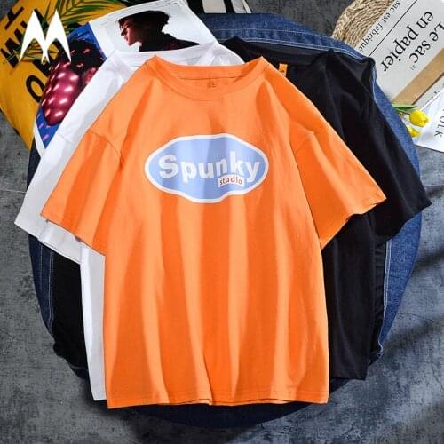 High Street Harajuku T-shirts Men Letter Print Short Sleeve Summer 2021 Casual Pure Cotton Hip Hop Streetwear Mens T-Shirt Top