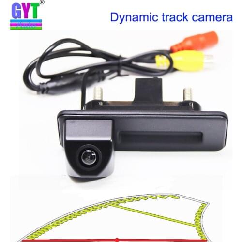 HD Vehicle Dynamic Trajectory Parking Line car Rear view Reverse camera For Skoda Roomster Fabia Octavia Yeti superb for Audi A1