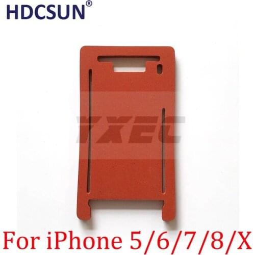 HDCSUN lamination mould Silicone mat for iphone x 5 5s 6 6s 7 8 plus X front glass with frame laminating machine mold mats pad