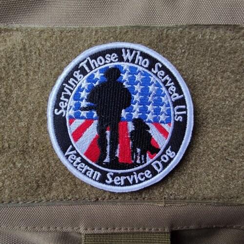 K9 Military Sling Cloth Vest Magic Stickers US Flag Appliques Veteran Service Dog Tactical Army Badge Backpack Velcro Patches