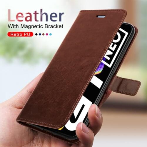 Leather Flip Case For Realme GT 5G GT Neo 6.43” Wallet Card Cases For oppo realme GT/GT Neo G T Neo Magnetic Book Stand Coque