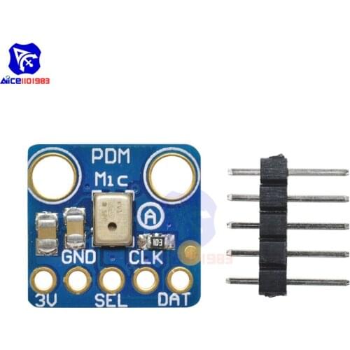 Diymore MP34DT01 PDM Digital MEMS Microphone Module Simple Pulse Density Modulation Output Small Omnidirectional Microphone