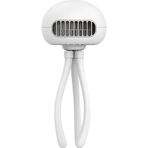 Mini Fan Portable Bladeless USB Rechargeable Silent Outdoor Stroller Fans Mobile Phone Bracket Jellyfish Shape Fans