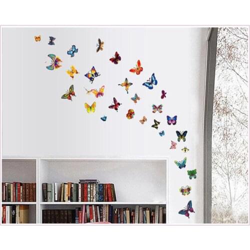 Many beautiful butterflies sticker wallpaper Household adornment With a Creativity wall stickers wonderful 30*45 CM