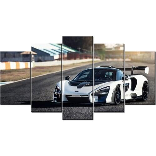 5 Pieces Canvas Wall Art Mclaren Senna Supercar Paintings HD Printed Posters Modular Pictures For Living Room Decor