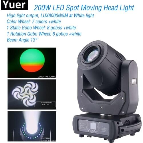 NEW 200W Spot Wash Beam Stage Effect Light 200W Spot LED Moving Head Light DMX Control Stage Light For Disco Wedding And Party