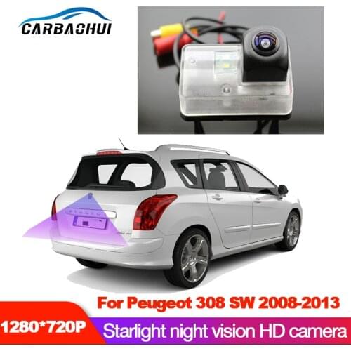 New ! Car Rear View Camera For Peugeot 308 SW 2008 2009 2010 2011 2012 2013 CCD HD Reverse Parking camera license plate camera