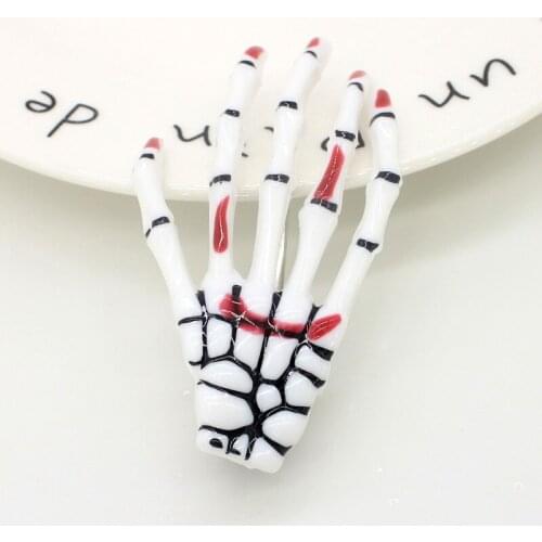 New Trendy Hand Bone Ghost-clawed Skull Hand Hairpins For Women Kids Punk Skeleton Fluorescence Barrettes Gift Hair Decoration