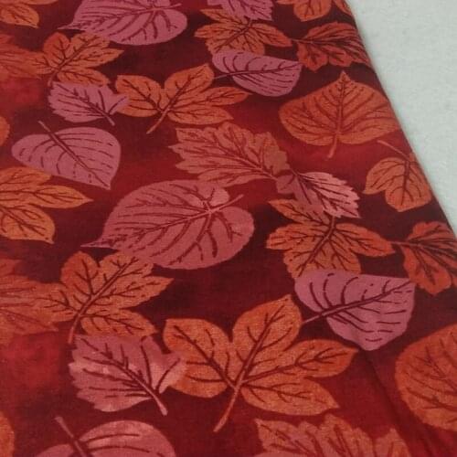 Pretty Autumn Brown Maple Leaf Printed Cotton Fabric DIY sewing Clothing Tissue Telas Patchwork