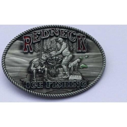 Redneck Ice Fishing Belt Buckle