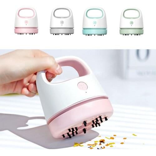 Handheld Mini Vacuum Dust Catcher Car Home USB Mini Hair Removal Collector Portable Dust Collector Keyboard Cleaning Brush