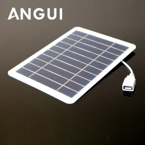 5 V 4 W 800mA Output microUSB Outdoor Battery Charger USB Female Port 5V 4W Charge Regulators Solar Panel 3.7V 18650