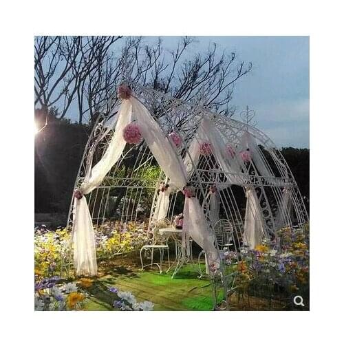 Wedding props wrought iron arch ceremony pavilion wedding outdoor arch wedding Wrought iron European flower door