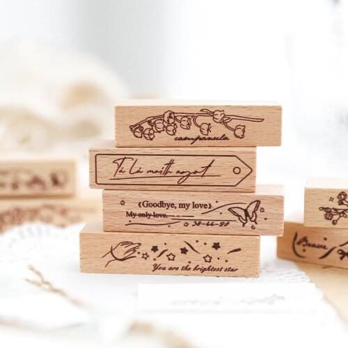 Vintage Flower Branch Butterfly Stamp DIY Wooden Rubber Stamps For Scrapbooking Stationery Scrapbooking Standard Stamp