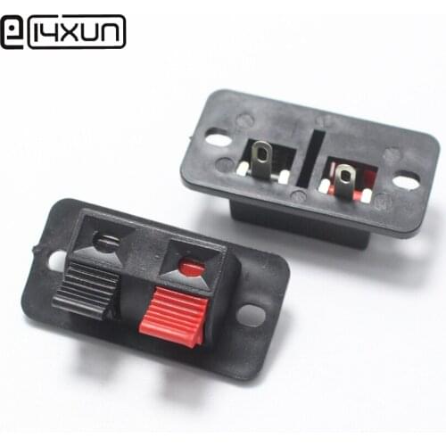 5pcs WP External Banana jack 2 Pin Speaker Amplifier Wire Clip Audio Socket WP2 2 Pole DIY LED Spring Terminal Switch
