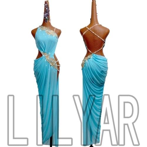 New Latin Dance Dress Competition Dress Costumes Skirt Performing Dress Adult Customize Children Red Matador Skirt Split Skirtes