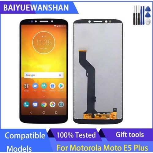 6.0" For Motorola Moto E5 Plus LCD Touch Screen With Frame Digitizer Assembly For MOTO E5 Plus XT1924 LCD Display