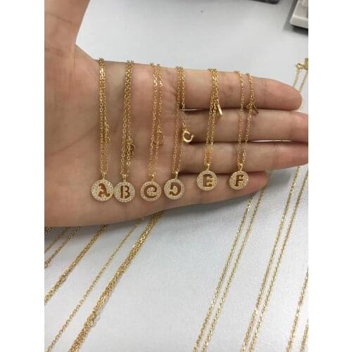 1pc Authentic 925 Sterling silver Gold Initial Letters CZ Hip Hop Pendant necklace Gift Wedding personality Fine Jewelry TLx498