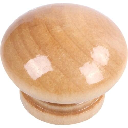 10pcs 35mm Cabinet Knob Kitchen Drawer Cupboard Door Handle Wooden Pull Screws, 10Pcs