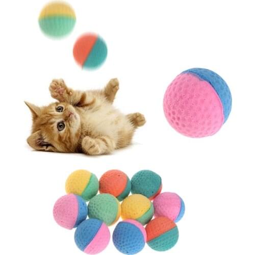 10 Pcs Pet Toy Latex Balls Colorful Chew For Dogs Cats Puppy Kitten Soft Elastic Drop shipping