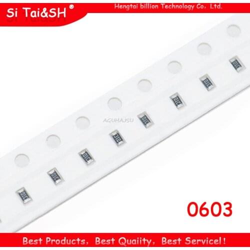 100pcs 0603 SMD 1/8W chip resistor resistors 0 ohm - 10M ohm 0R 4.7R 100R 200R 220R 1K 4.7K 4K7 10K 100K 200K 220K resistance