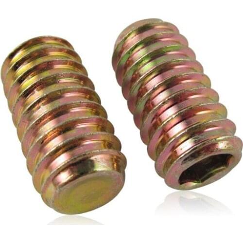 100pcs Hexagonal nut M8*20-M8*30 inside and outside of sealing with solid wood screw without mesenchymal blind and through hole