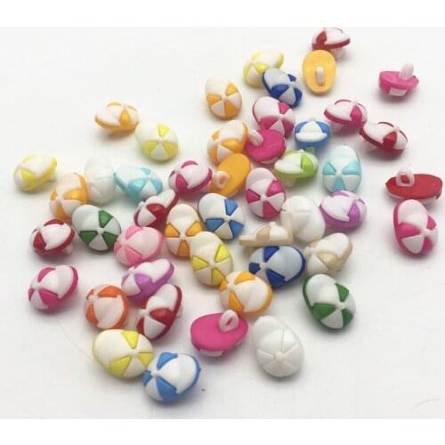 200Pcs/lot Mixed Cute Cap Shape Shank Buttons Sewing Accessories Button Children Crafts 10x15mm/pc