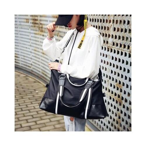 2020 Large Capacity Women Travel Bag Waterproof Stripe Weekend Overnight Duffle Bags Female Hand Luggage Big Bag Packing Cubes