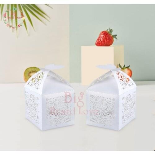 50pcs Laser Cut Bird Heart Candy Box Butterfly Bird Cage Wedding Party Gift Box Wedding Favor Supplies Party Decoration Marriage