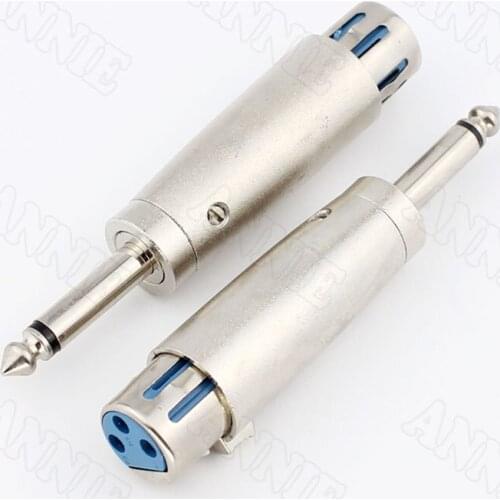50pcs/lot K3P 3 Pin XLR Female-to-J 6.5mm Male Adaptor Single Track XLR Male-to-female Audio Conversion Adapter