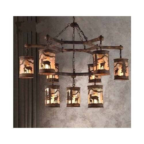 American country cafe retro Pendant Lights farmhouse restaurant industrial style creativity personality animal lamps LU80248