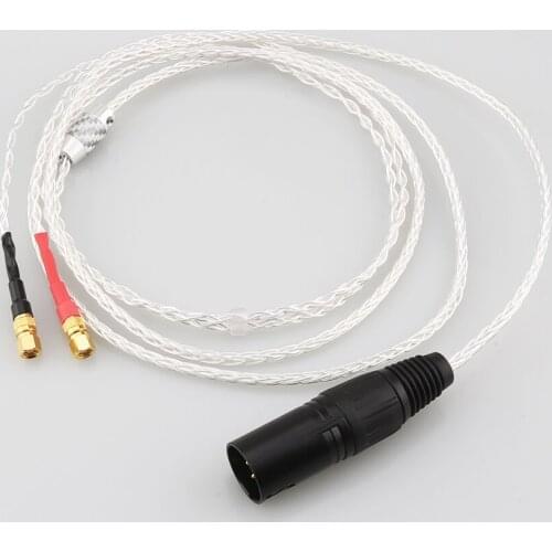Audiocrast 819AG 6N OCC Copper Silver Plated Upgrade Cable Replacement for HIFI MAN he400 he500 he600 headphone wire
