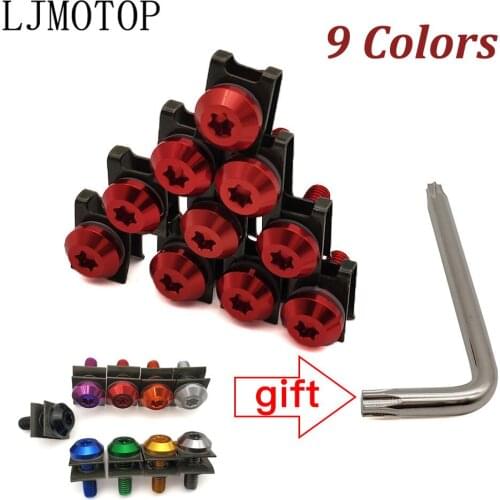 Nuts Bolts Custom Moto Body Spring 10PCS for Yamaha XMAX 125 250 400 300 VMAX VMAX 1700 1200 NMAX 125 Motorcycle Fairing Screws