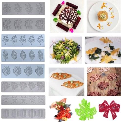Fondant Cake Mold Baking Tools Coral Silicone Pad Honeycomb Leaf Lace Mat Cake Decorating Butterfly DIY