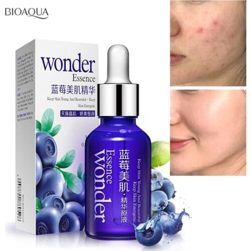 BIOAQUA Blueberry Wonder face serum For Face Skin Care Effect Plant Extract Anti Wrinkle Facial Serum Sodium Hyaluronate Serum