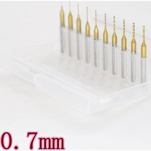 HANGXIN 0.7mm Tungsten Carbide PCB Drill 10PCS Metalworking Center Drill CNC Cutting Machine Metal Drilling Woodworking Tools