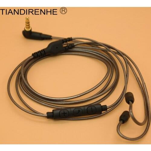 MMCX Cable for Shure SE215 SE425 SE535 SE846 UE900 Port Replacement Cable Cord Earphone line Cables with Mic for iphone Samsung