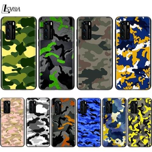 Camouflage Army Art For Huawei P Smart Z S Pro Plus 2018 2019 2020 2021 Mate 10 20 30 40 RS PRO Plus Soft lite Phone Case