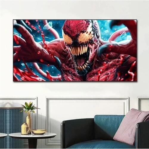 Horror Marvel Movie Canvas Figure Paintings Venom Let There Be Carnage Wall Art Anime Posters Prints Pictures Room Decoration