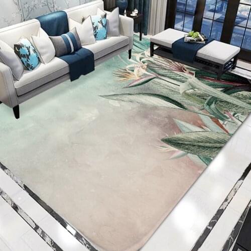 Lotus Print Carpet Modern Anti-Slip Mats Plant Flowers Indoor Decoration Doormat Carpet Pad Outdoor Kitchen Home 40x60cm Mat Rug